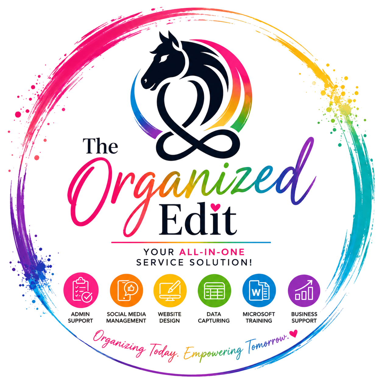 The Organized Edit — admin support, social media management, website design, data capturing, Microsoft training and business support